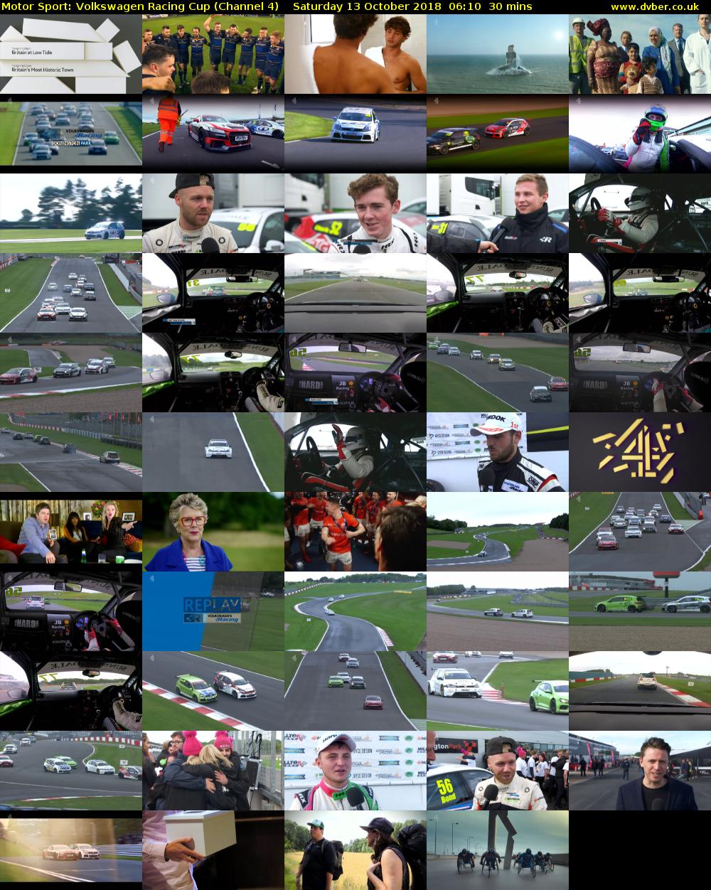 Motor Sport: Volkswagen Racing Cup (Channel 4) Saturday 13 October 2018 06:10 - 06:40