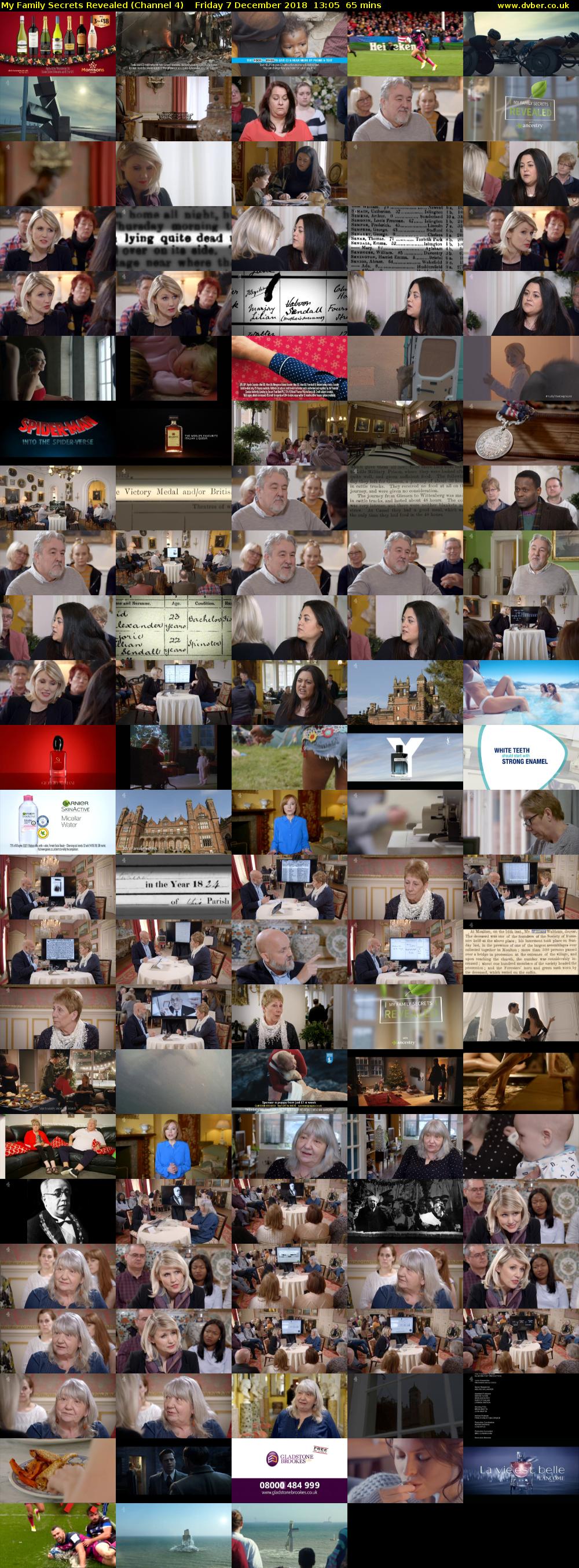 My Family Secrets Revealed (Channel 4) Friday 7 December 2018 13:05 - 14:10