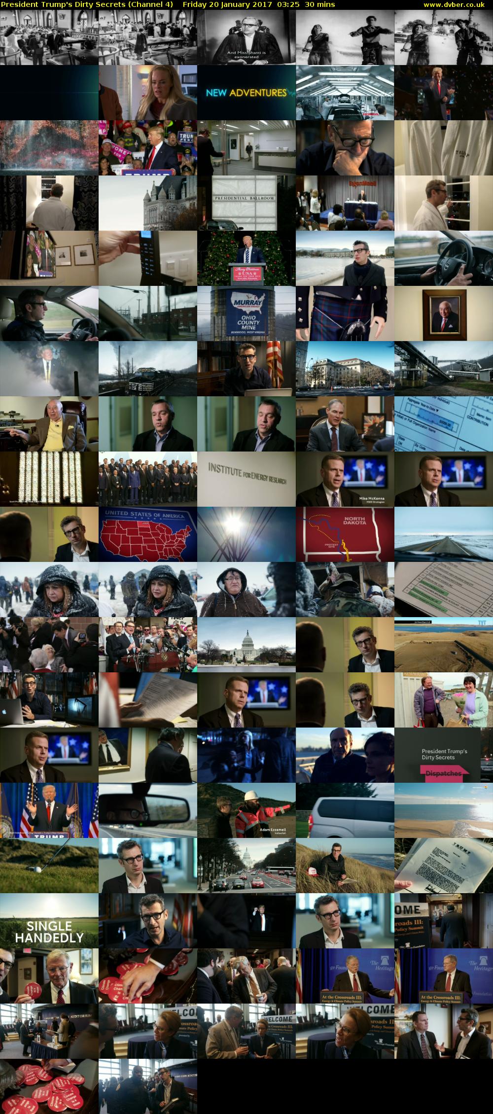 President Trump's Dirty Secrets (Channel 4) Friday 20 January 2017 03:25 - 03:55