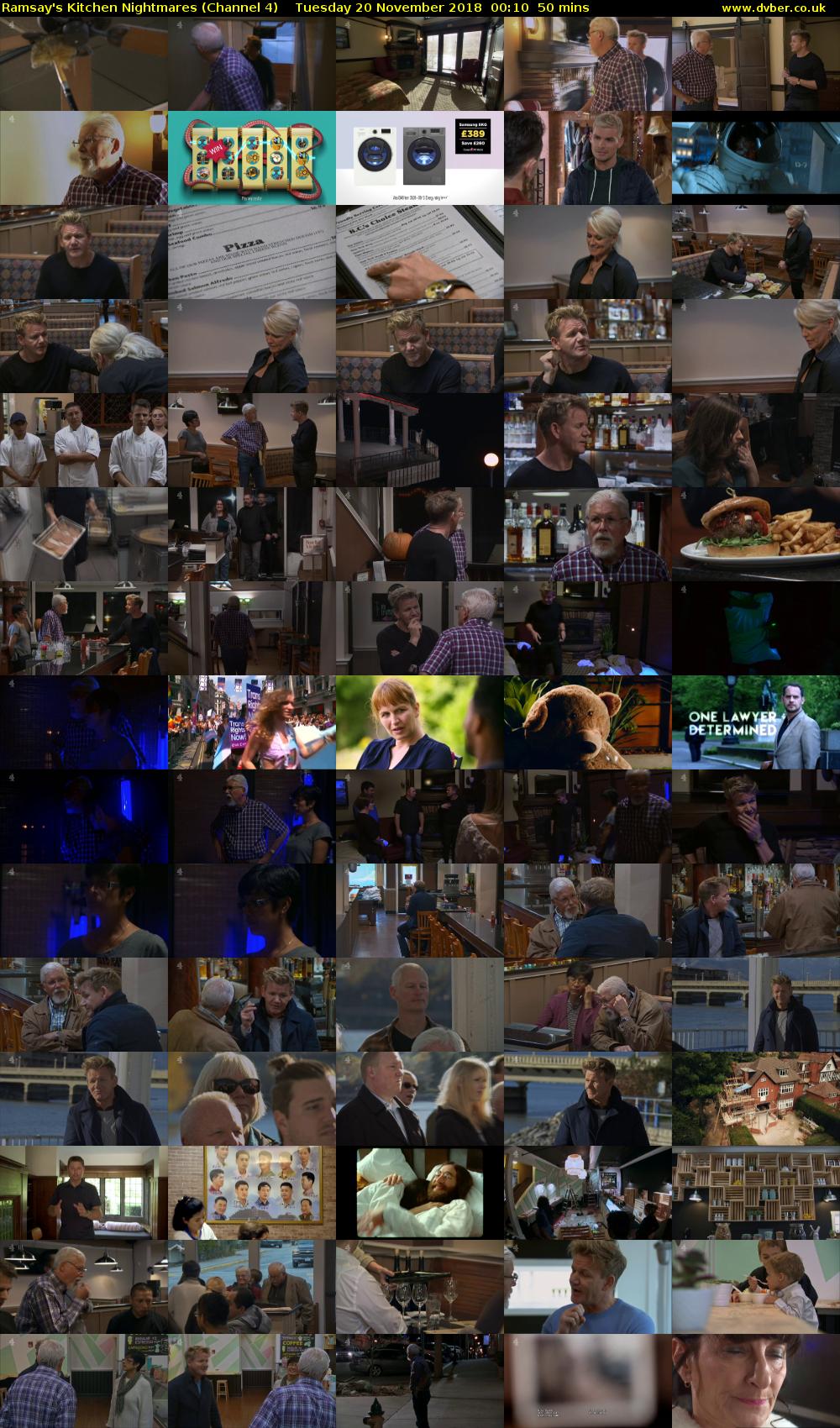 Ramsay's Kitchen Nightmares (Channel 4) Tuesday 20 November 2018 00:10 - 01:00