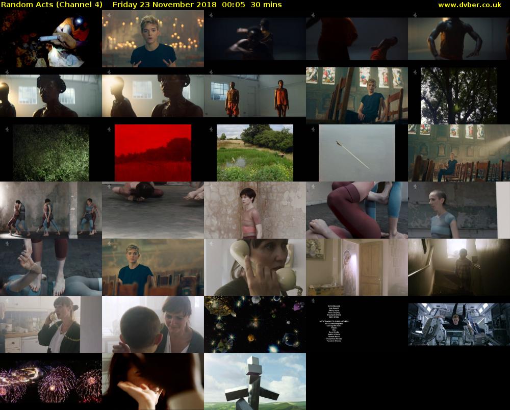 Random Acts (Channel 4) Friday 23 November 2018 00:05 - 00:35