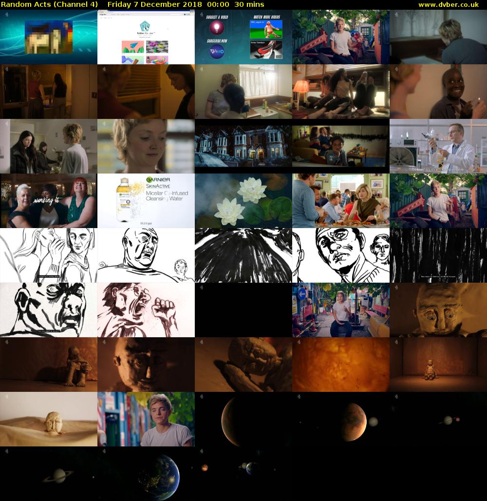 Random Acts (Channel 4) Friday 7 December 2018 00:00 - 00:30