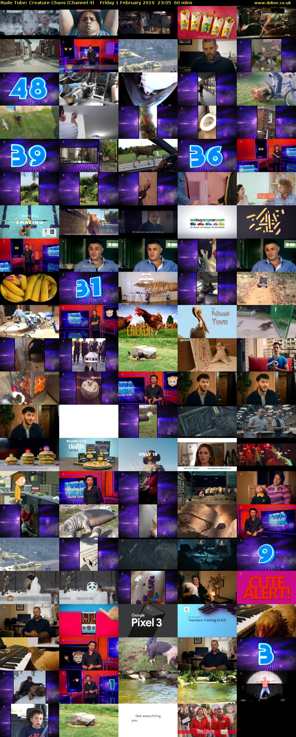 Rude Tube: Creature Chaos (Channel 4) Friday 1 February 2019 23:05 - 00:05