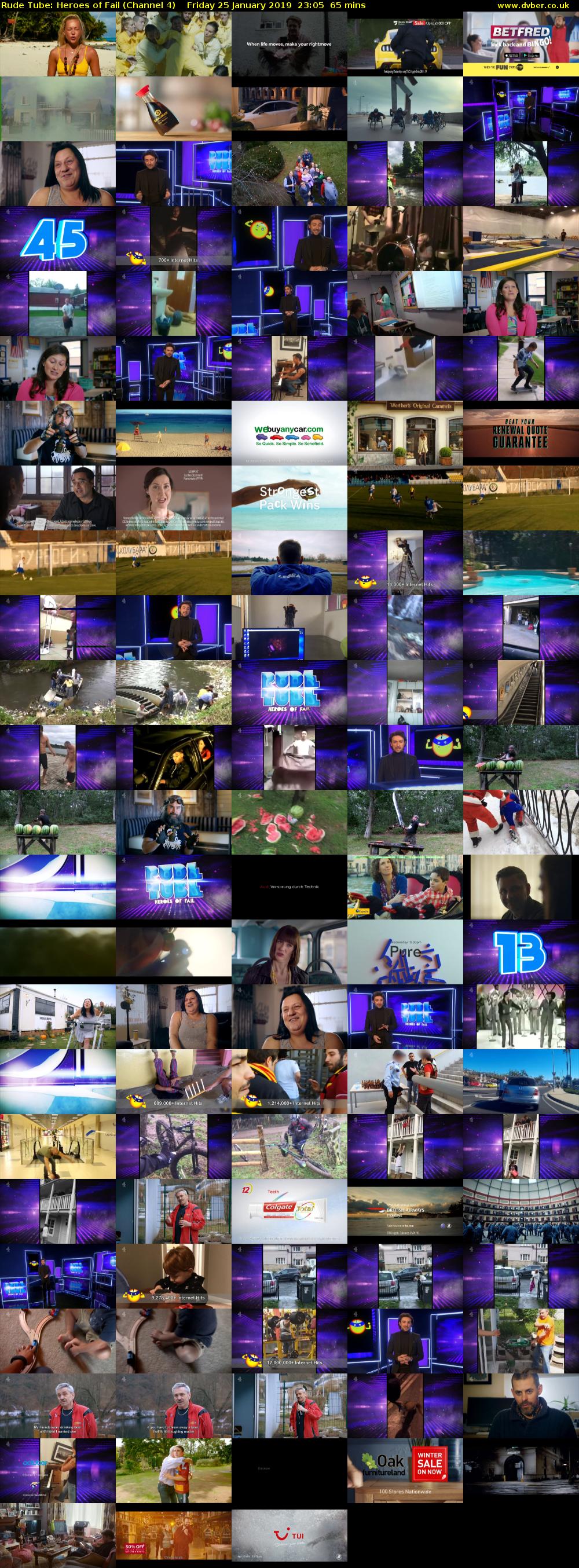 Rude Tube: Heroes of Fail (Channel 4) Friday 25 January 2019 23:05 - 00:10