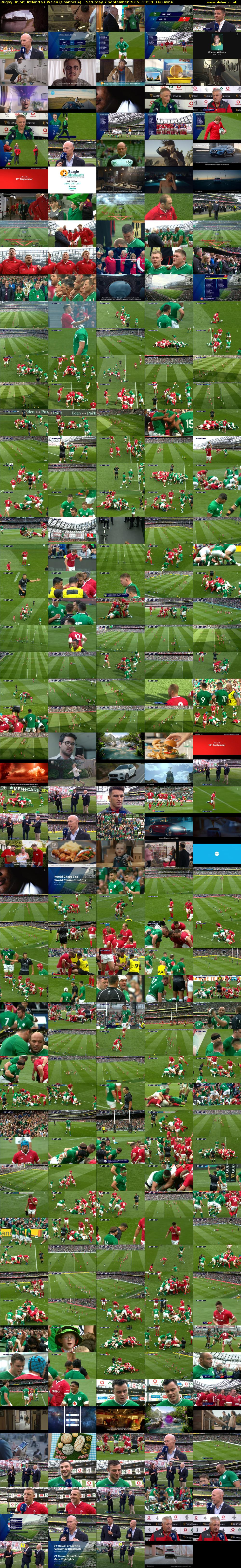 Rugby Union: Ireland vs Wales (Channel 4) Saturday 7 September 2019 13:30 - 16:10