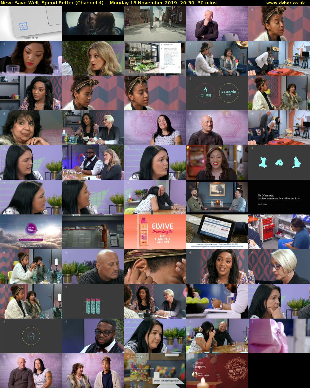 Save Well, Spend Better (Channel 4) Monday 18 November 2019 20:30 - 21:00