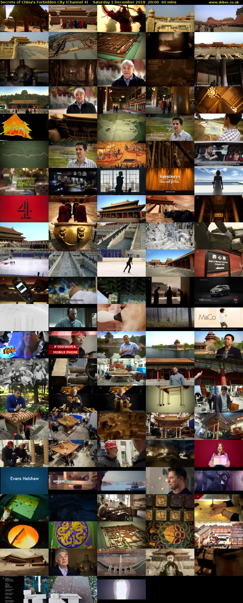 Secrets of China's Forbidden City (Channel 4) Saturday 1 December 2018 20:00 - 21:00