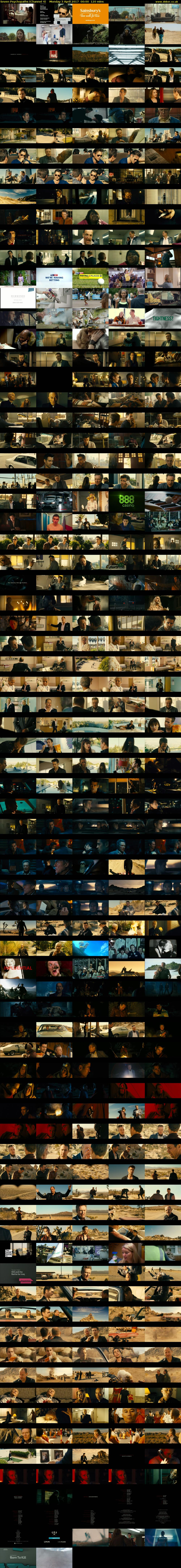 Seven Psychopaths (Channel 4) Monday 3 April 2017 00:00 - 02:00