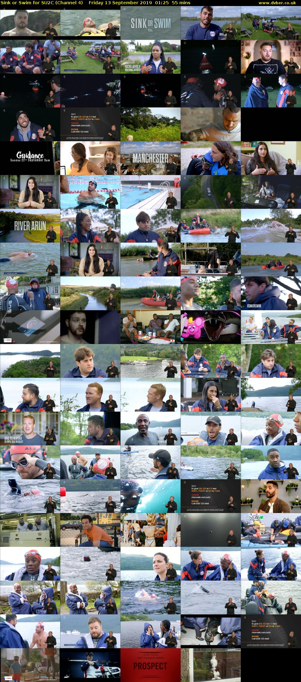 Sink or Swim for SU2C (Channel 4) Friday 13 September 2019 01:25 - 02:20