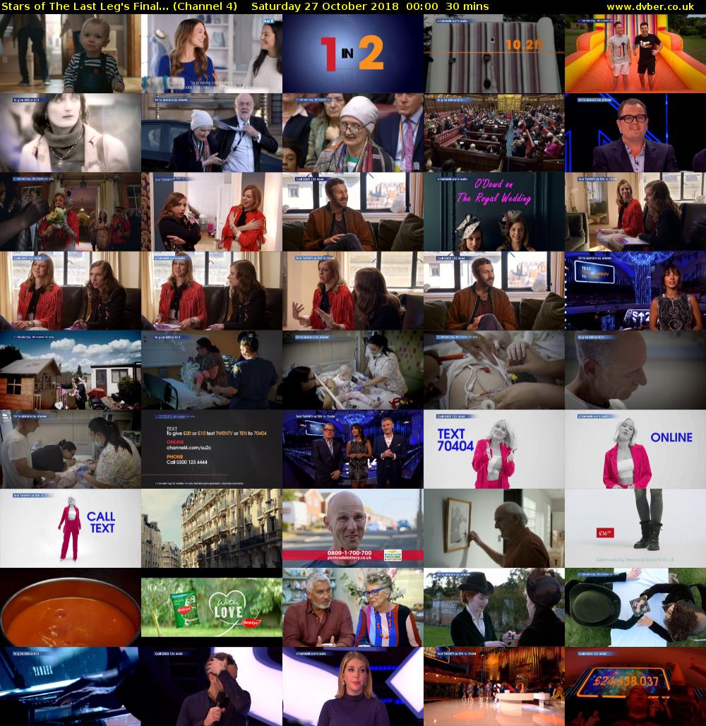 Stars of The Last Leg's Final... (Channel 4) Saturday 27 October 2018 00:00 - 00:30