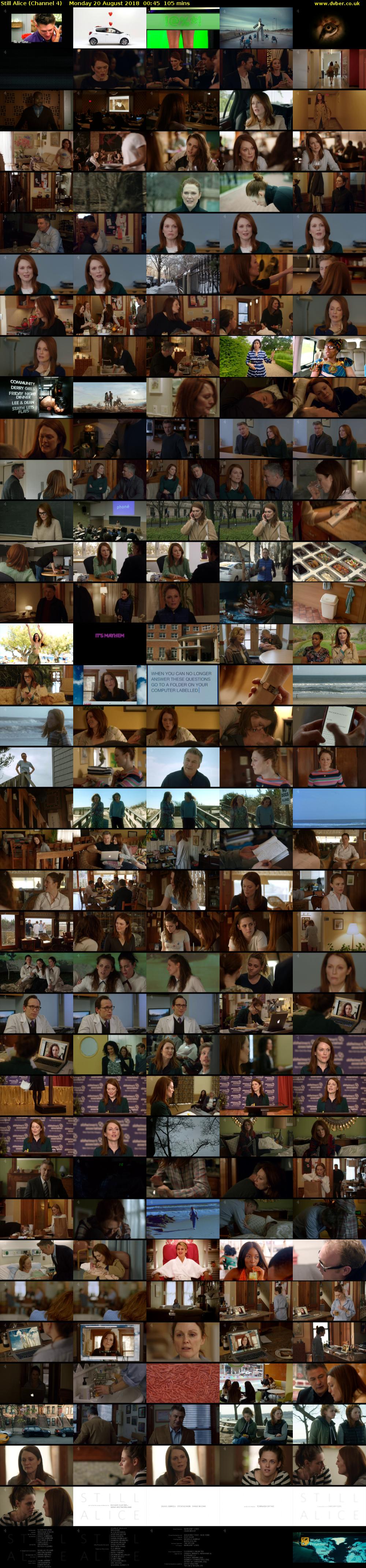 Still Alice (Channel 4) Monday 20 August 2018 00:45 - 02:30