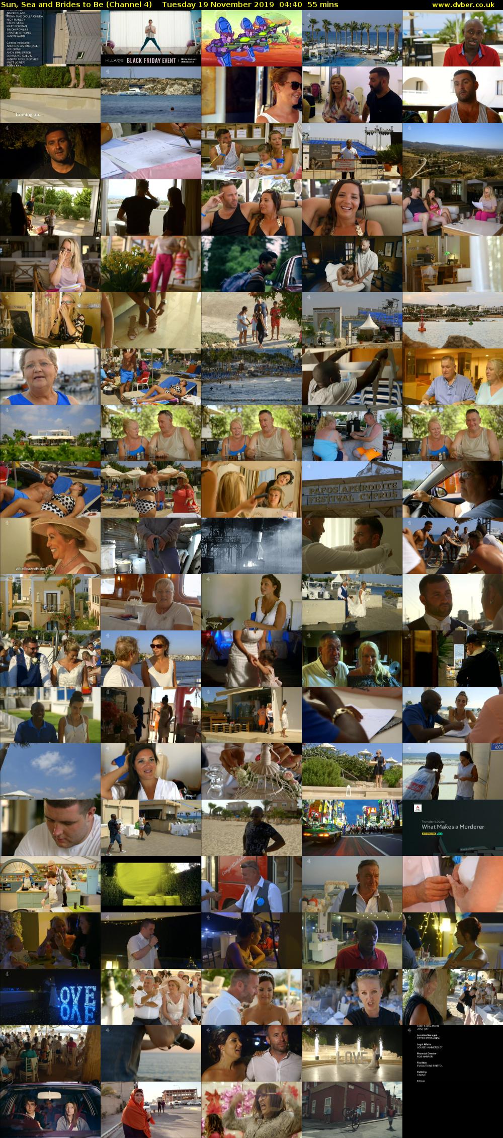 Sun, Sea and Brides to Be (Channel 4) Tuesday 19 November 2019 04:40 - 05:35