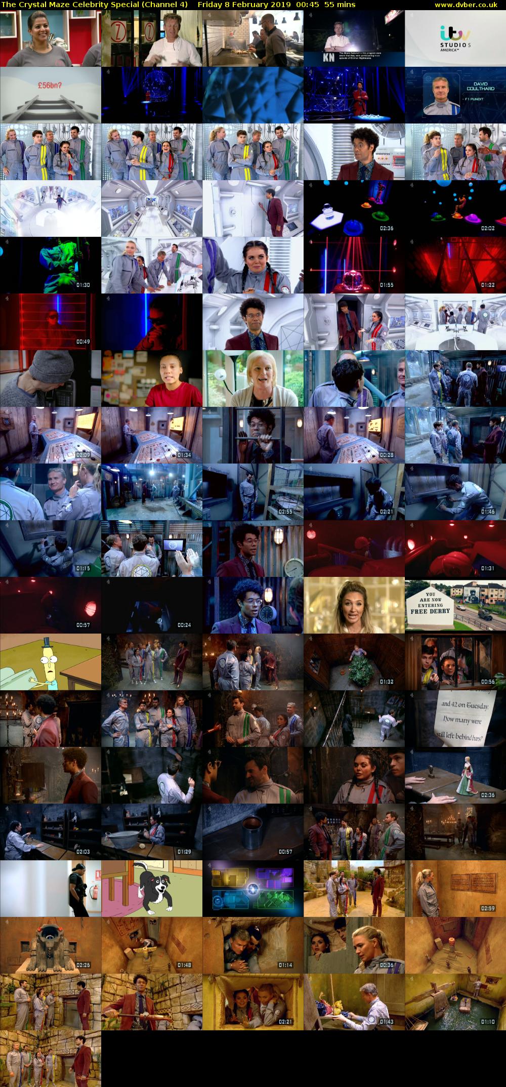 The Crystal Maze Celebrity Special (Channel 4) Friday 8 February 2019 00:45 - 01:40