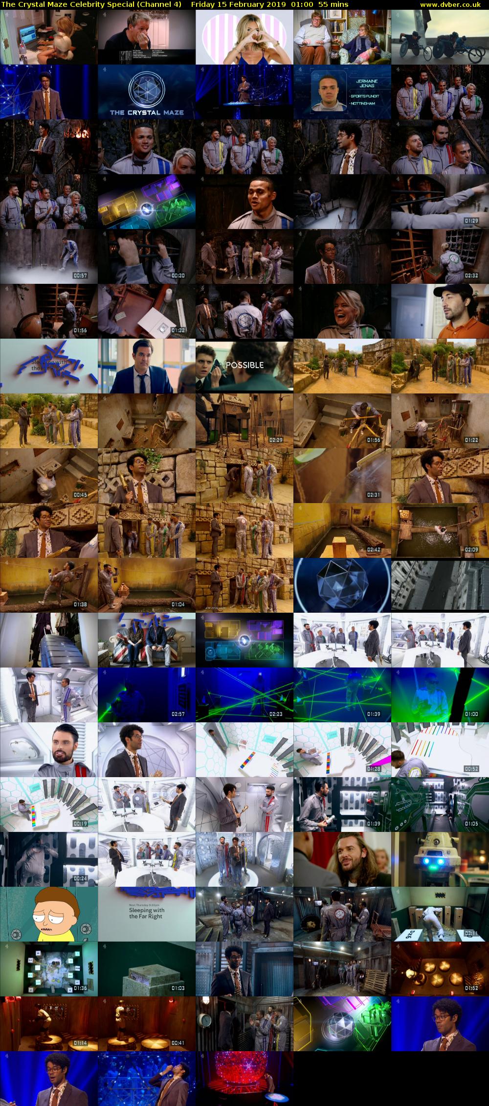 The Crystal Maze Celebrity Special (Channel 4) Friday 15 February 2019 01:00 - 01:55