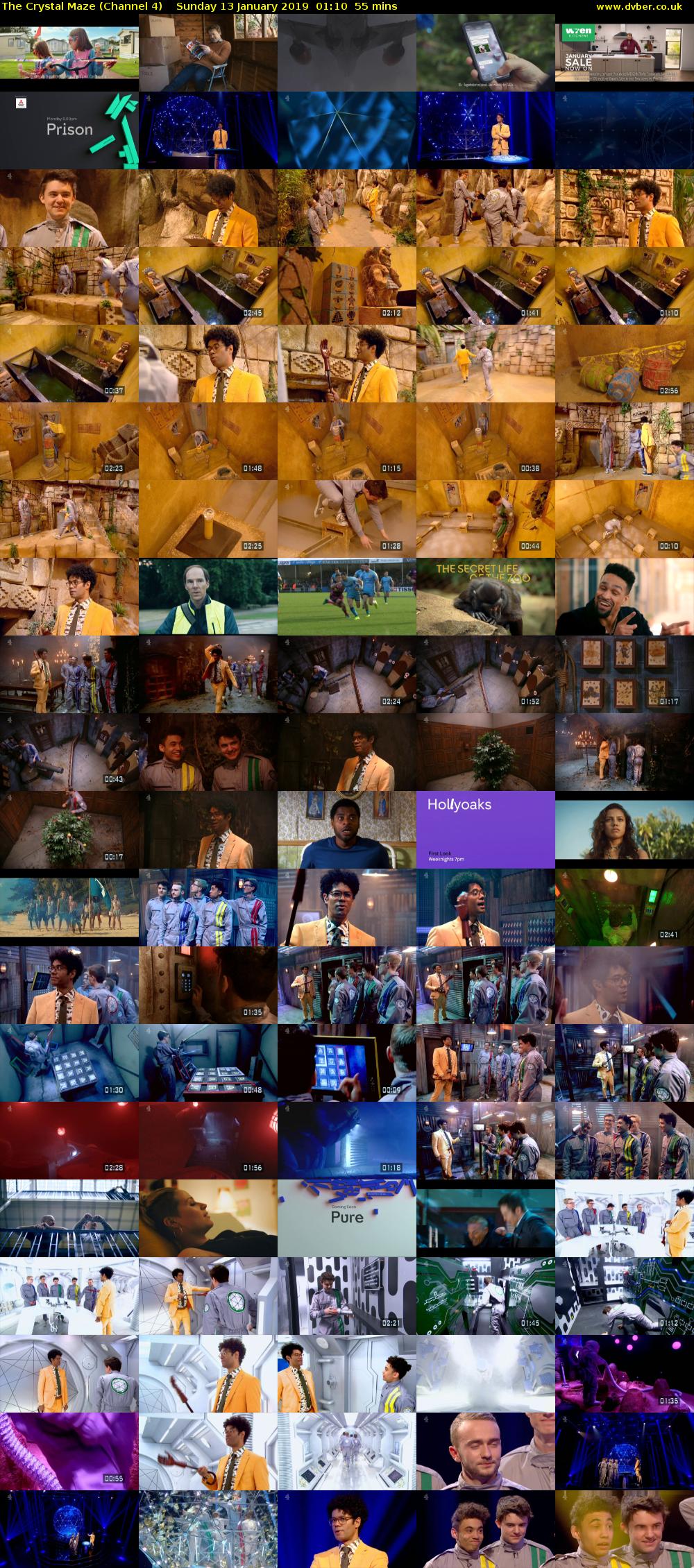 The Crystal Maze (Channel 4) Sunday 13 January 2019 01:10 - 02:05