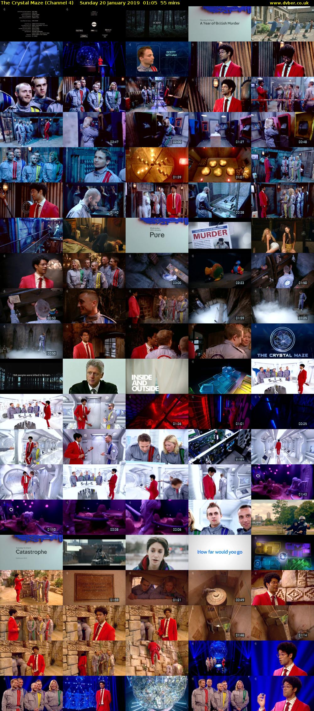 The Crystal Maze (Channel 4) Sunday 20 January 2019 01:05 - 02:00