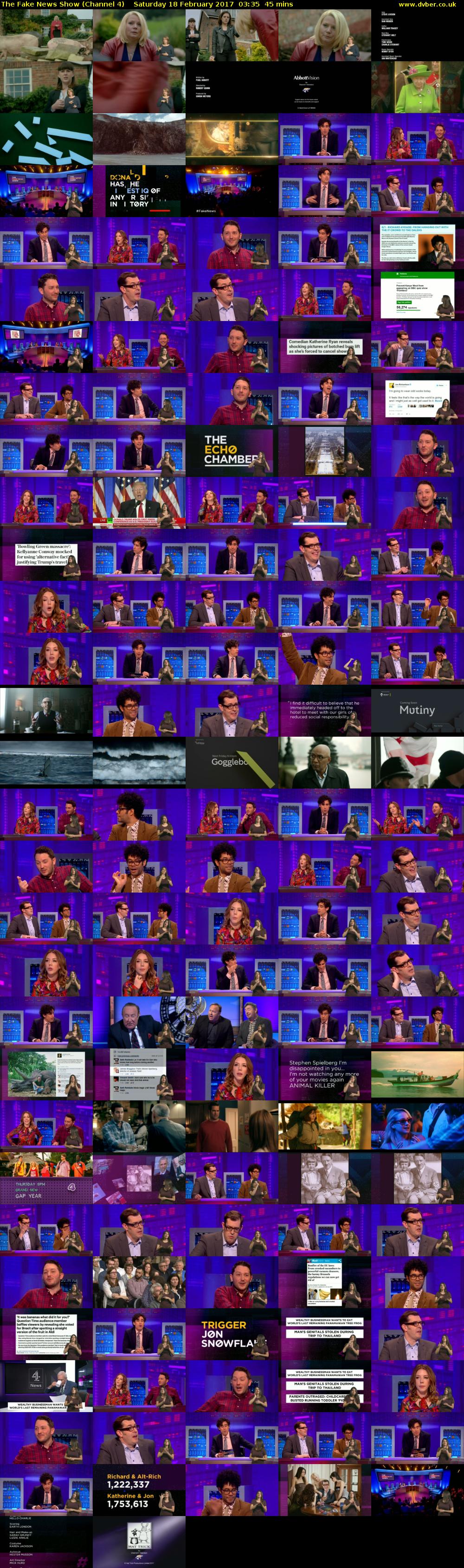 The Fake News Show (Channel 4) Saturday 18 February 2017 03:35 - 04:20
