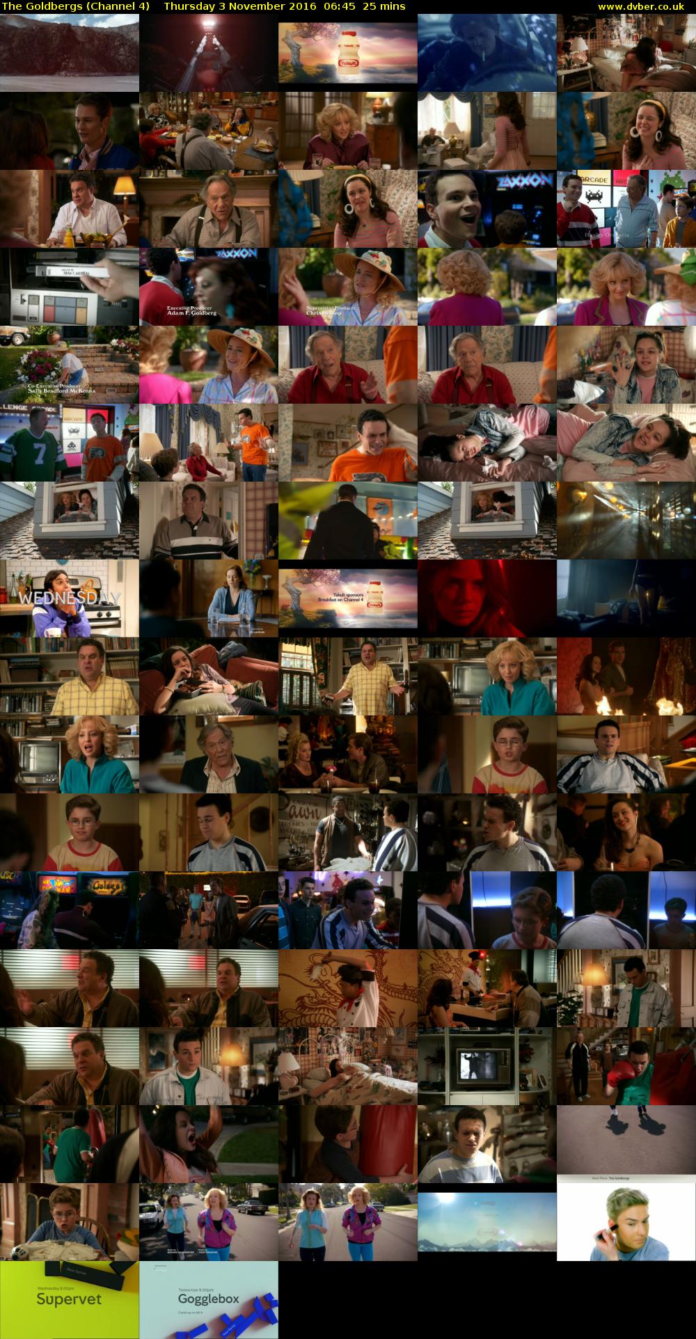 The Goldbergs (Channel 4) Thursday 3 November 2016 06:45 - 07:10