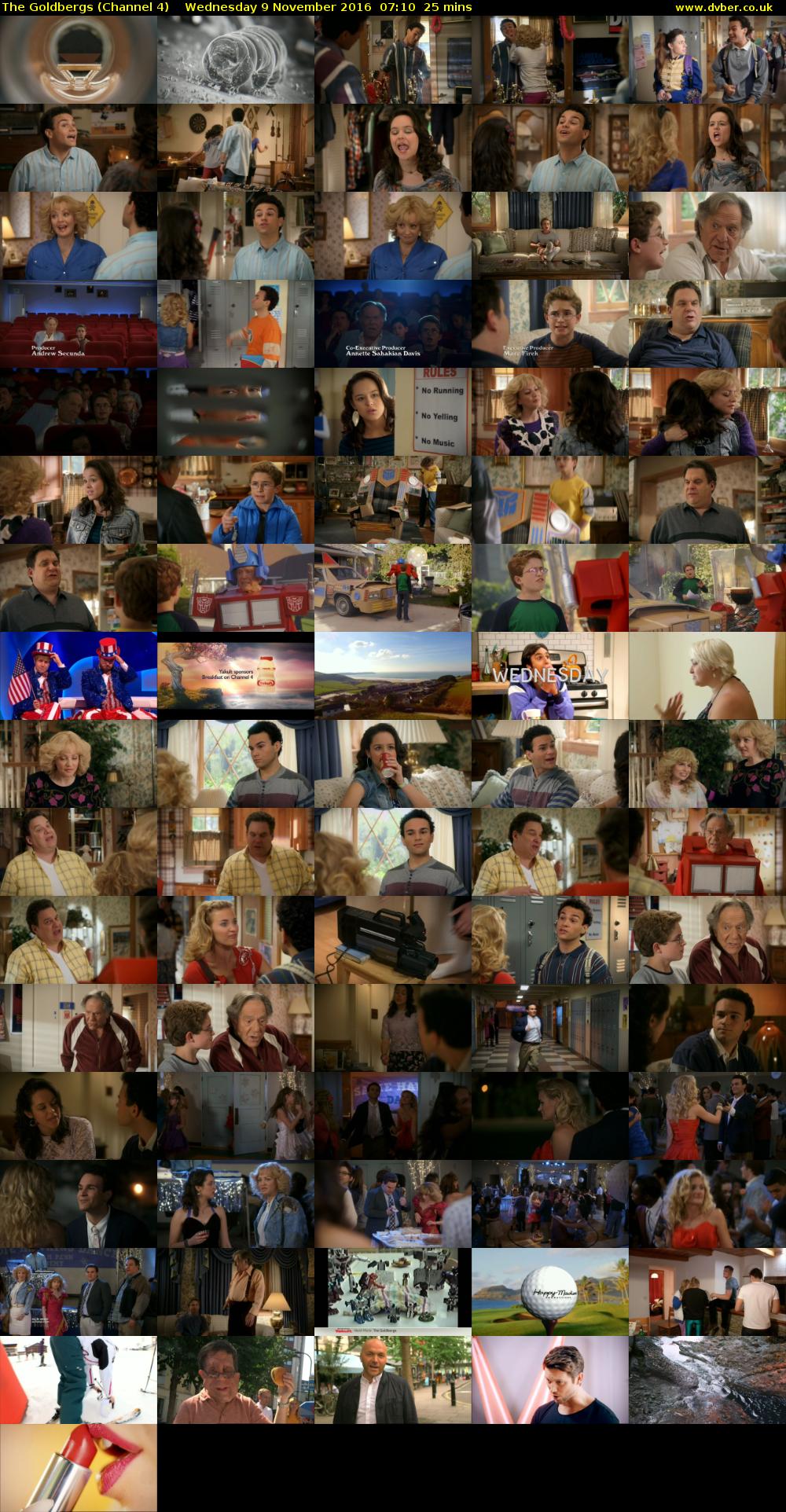 The Goldbergs (Channel 4) Wednesday 9 November 2016 07:10 - 07:35