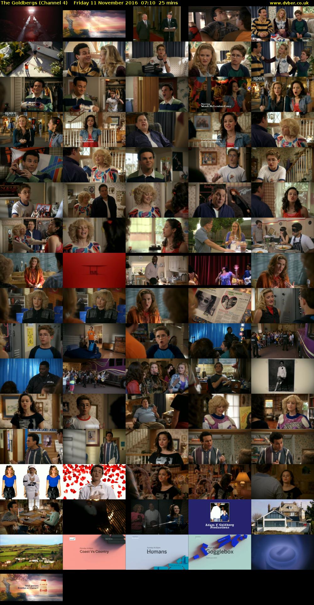 The Goldbergs (Channel 4) Friday 11 November 2016 07:10 - 07:35