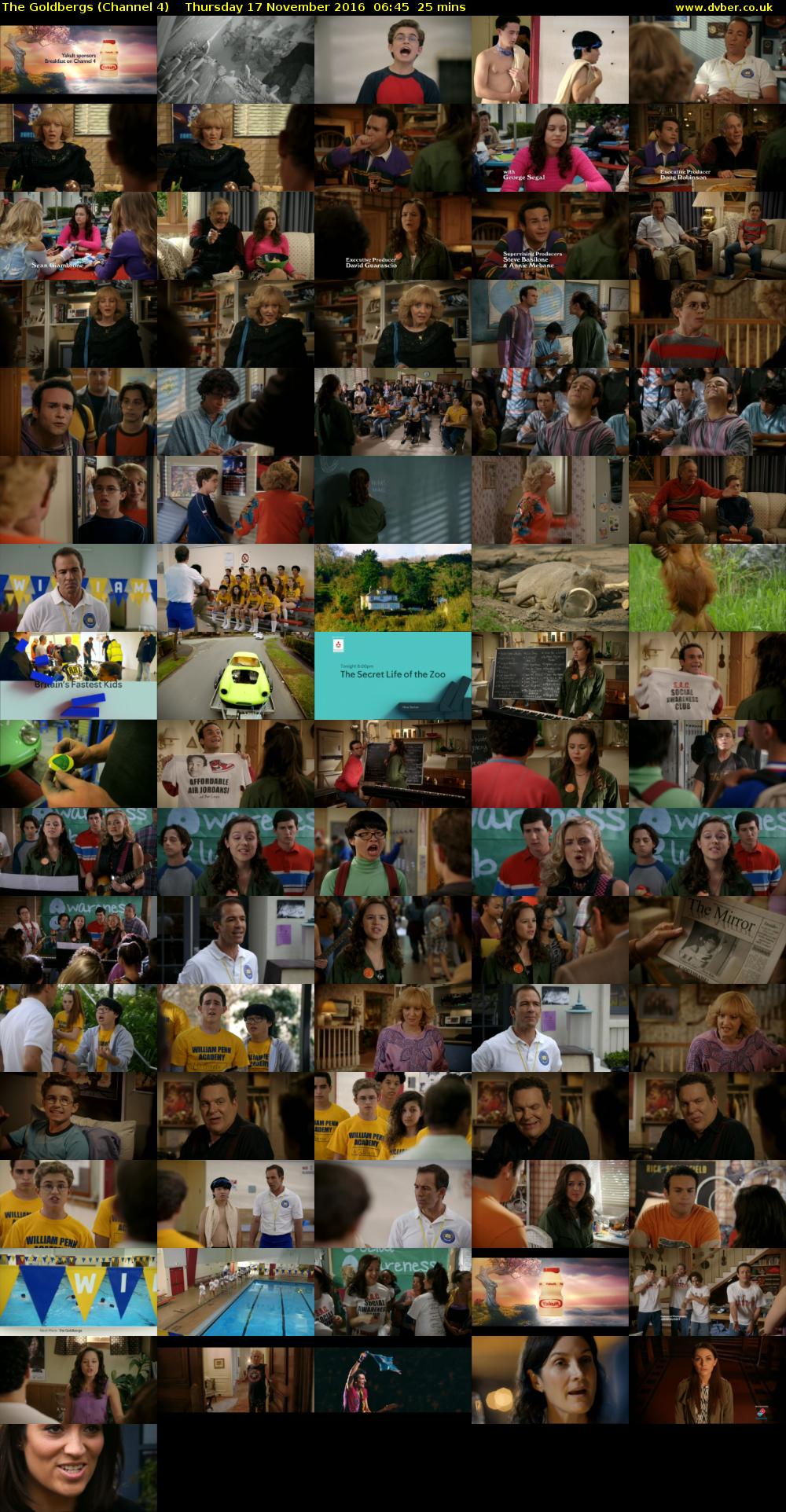 The Goldbergs (Channel 4) Thursday 17 November 2016 06:45 - 07:10