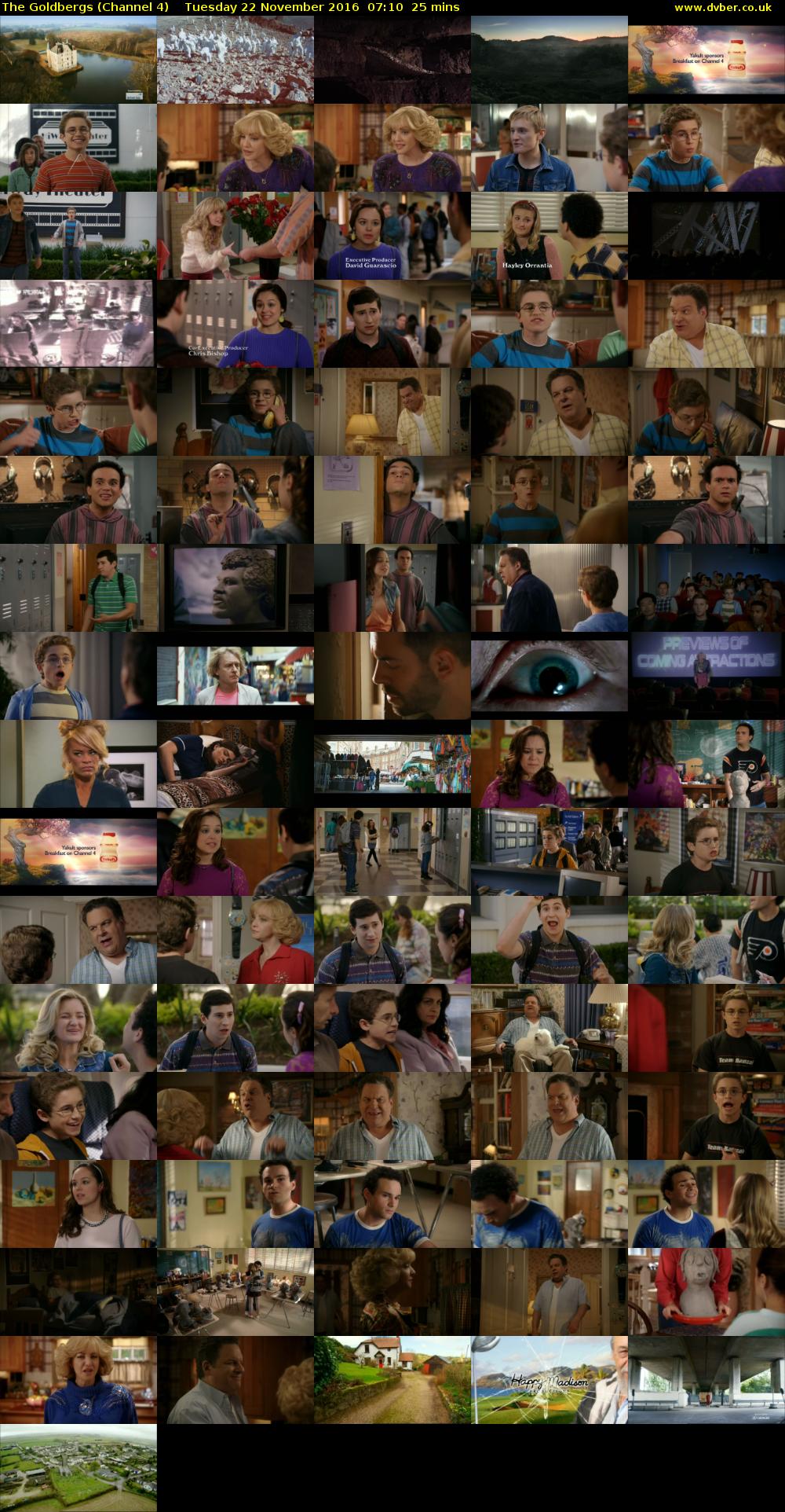 The Goldbergs (Channel 4) Tuesday 22 November 2016 07:10 - 07:35