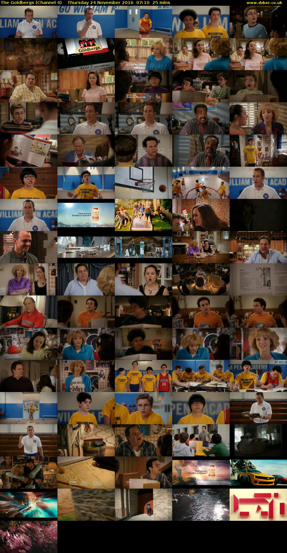 The Goldbergs (Channel 4) Thursday 24 November 2016 07:10 - 07:35