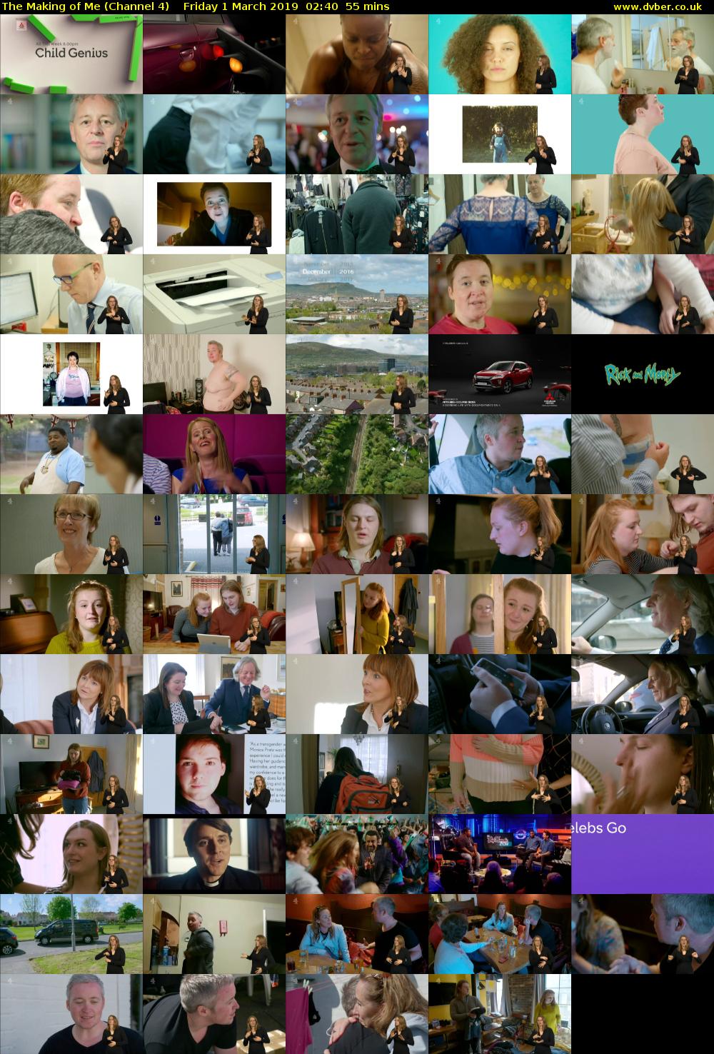 The Making of Me (Channel 4) Friday 1 March 2019 02:40 - 03:35