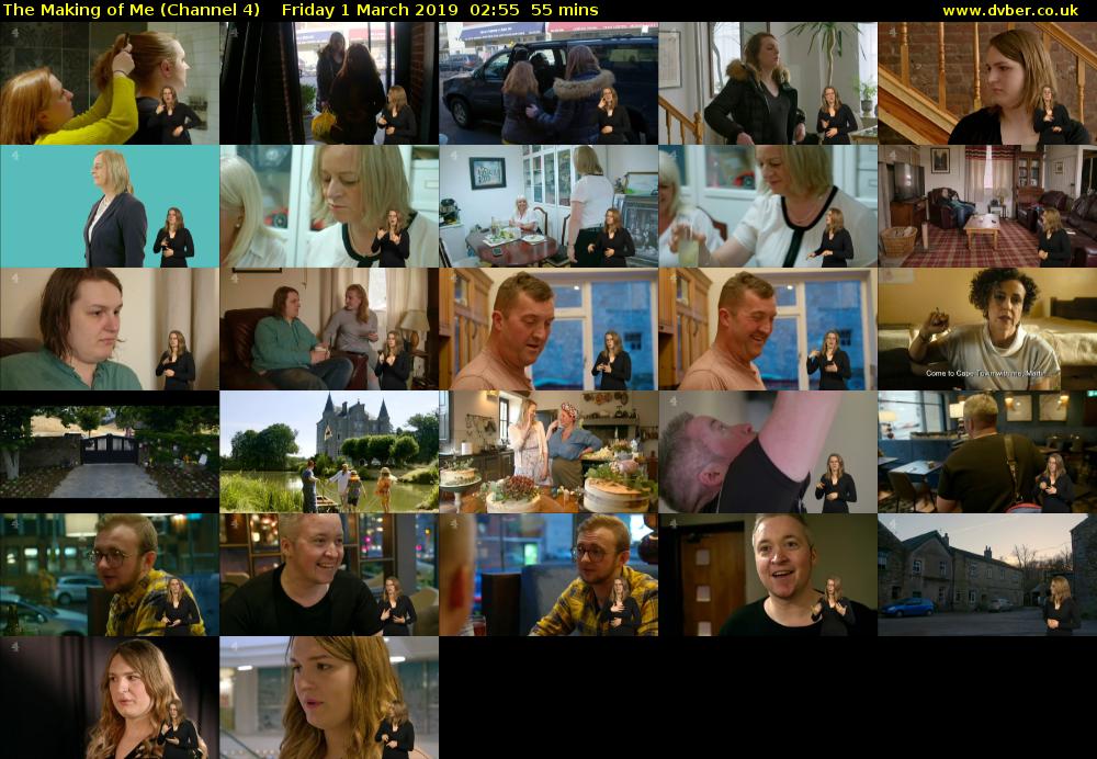 The Making of Me (Channel 4) Friday 1 March 2019 02:55 - 03:50
