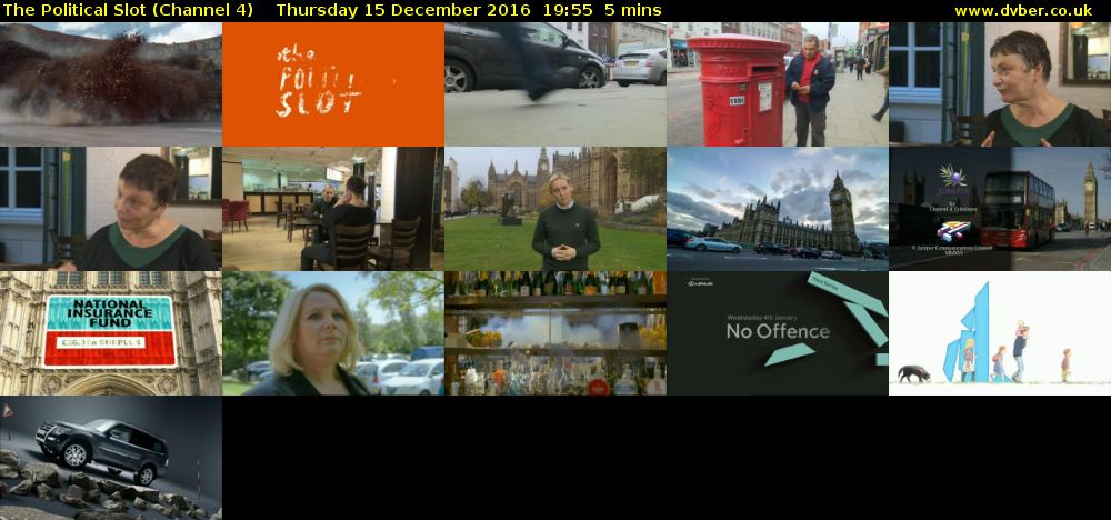 The Political Slot (Channel 4) Thursday 15 December 2016 19:55 - 20:00