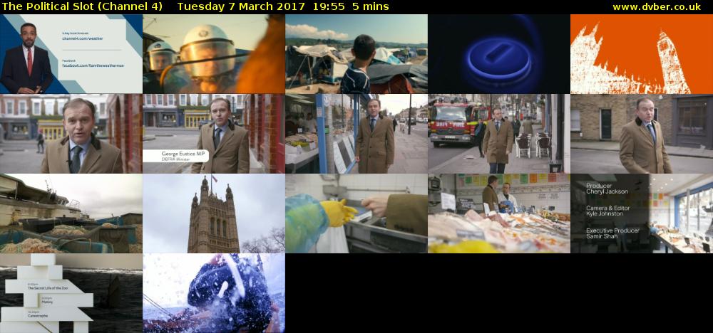 The Political Slot (Channel 4) Tuesday 7 March 2017 19:55 - 20:00