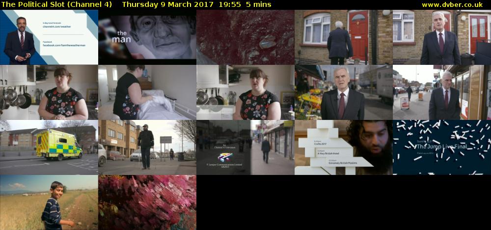 The Political Slot (Channel 4) Thursday 9 March 2017 19:55 - 20:00