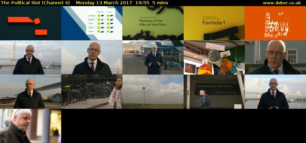 The Political Slot (Channel 4) Monday 13 March 2017 19:55 - 20:00