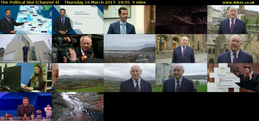 The Political Slot (Channel 4) Thursday 16 March 2017 19:55 - 20:00