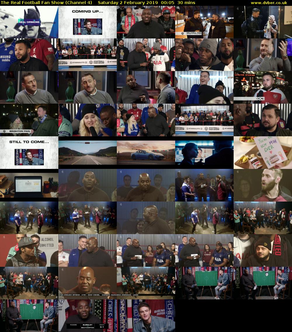 The Real Football Fan Show (Channel 4) Saturday 2 February 2019 00:05 - 00:35