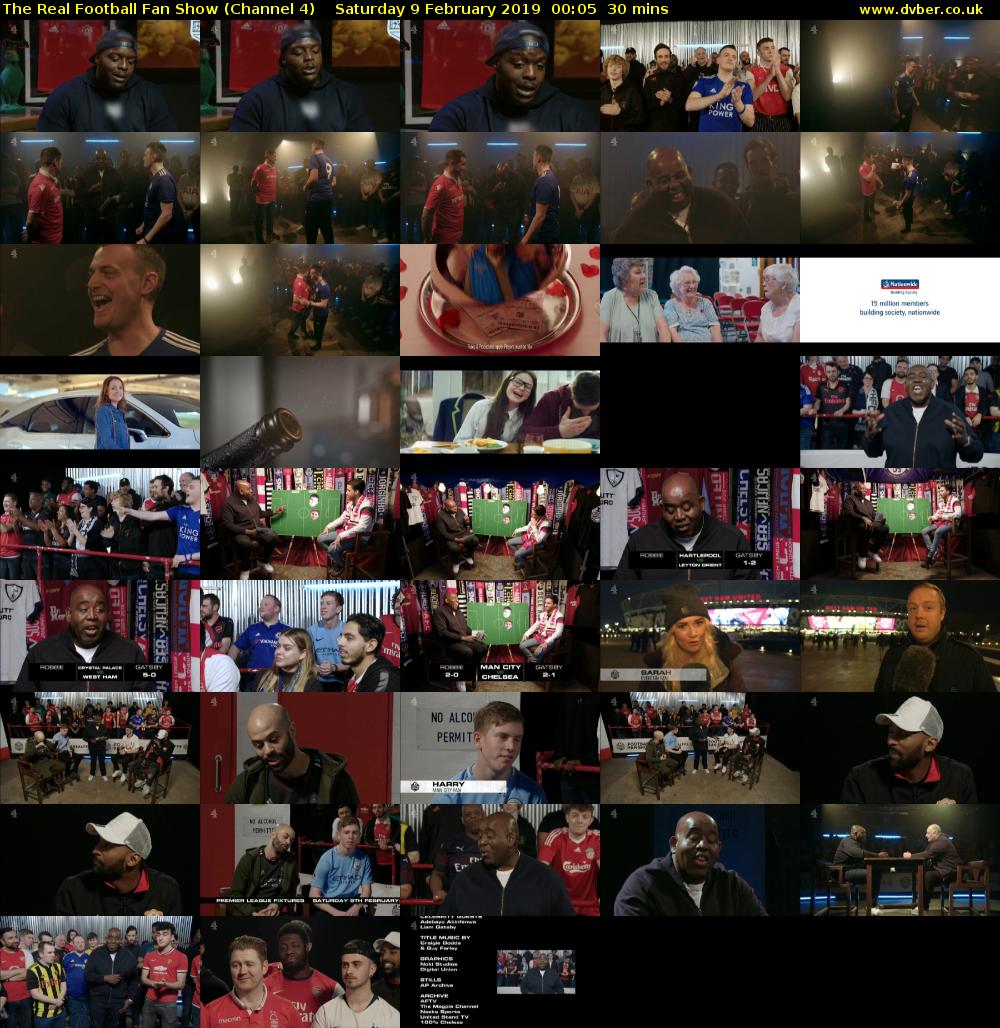 The Real Football Fan Show (Channel 4) Saturday 9 February 2019 00:05 - 00:35