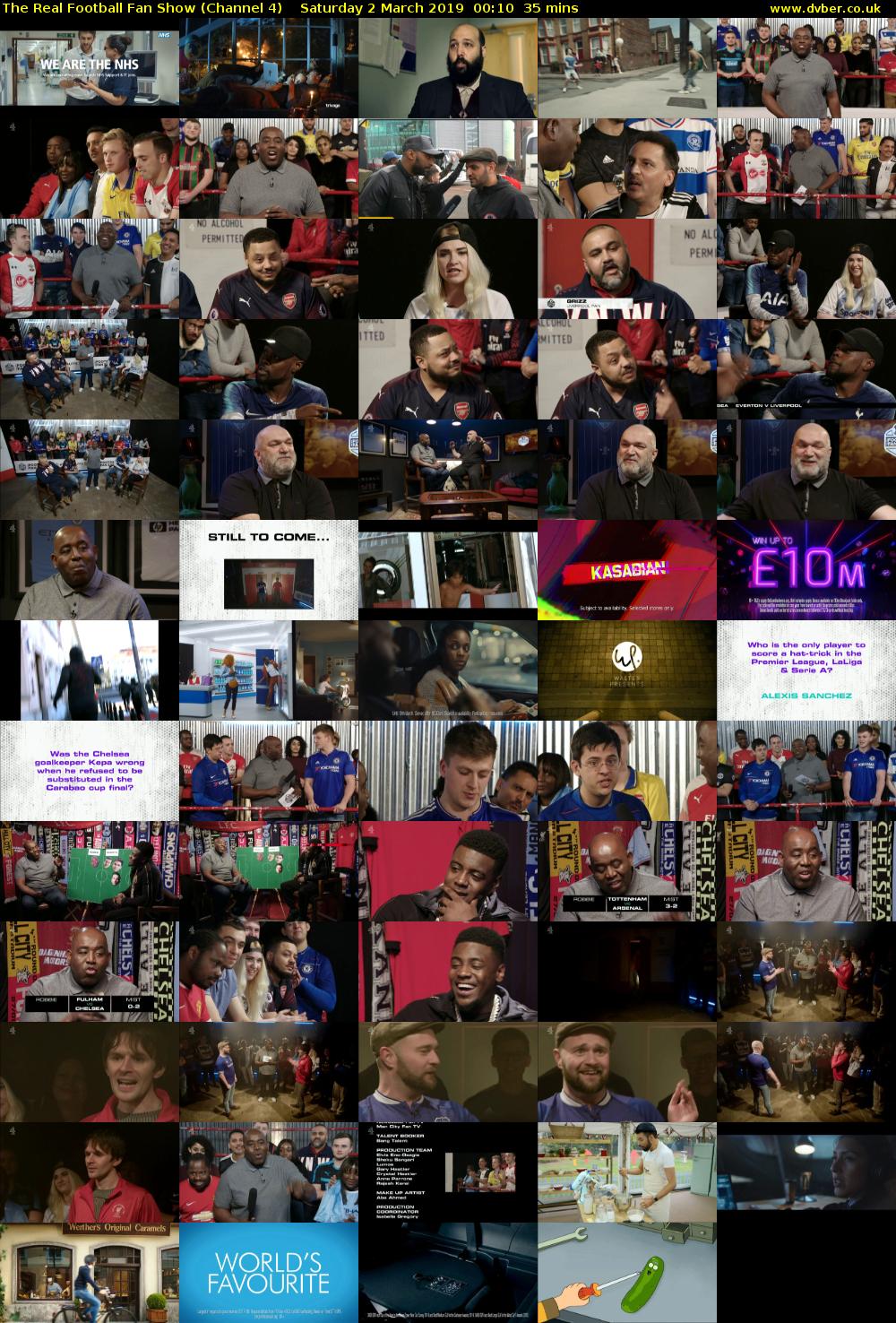 The Real Football Fan Show (Channel 4) Saturday 2 March 2019 00:10 - 00:45