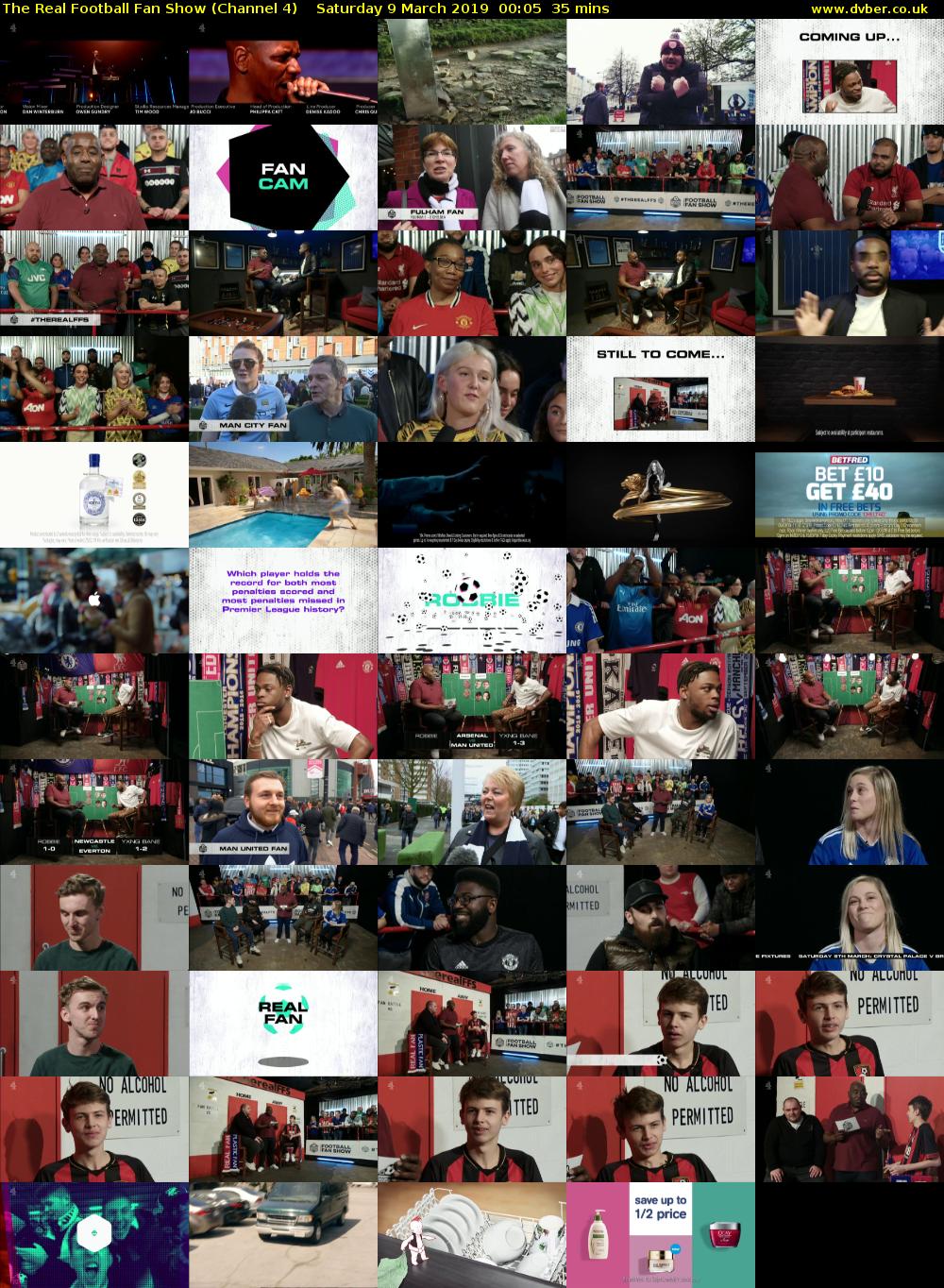 The Real Football Fan Show (Channel 4) Saturday 9 March 2019 00:05 - 00:40