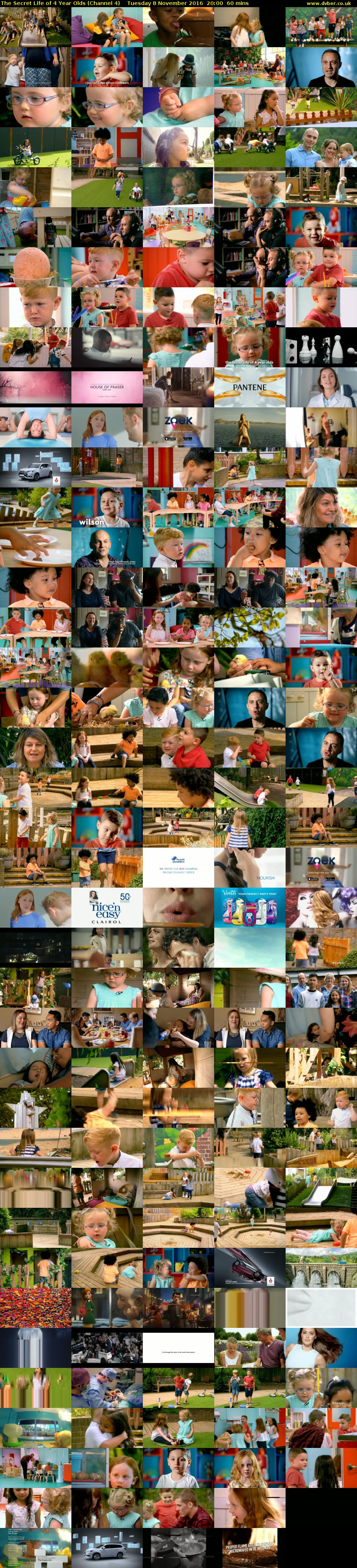 The Secret Life of 4 Year Olds (Channel 4) Tuesday 8 November 2016 20:00 - 21:00