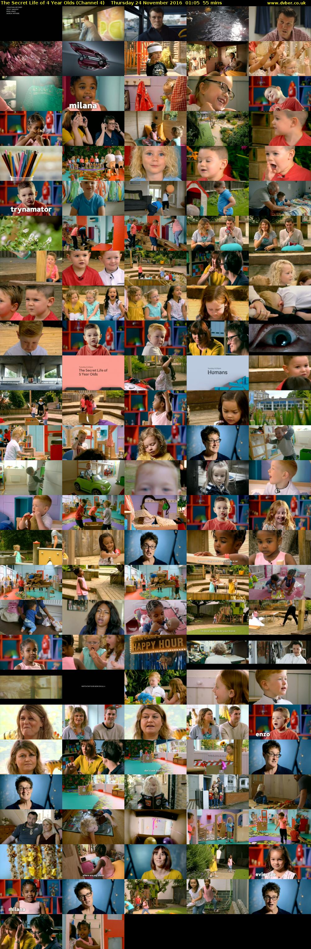 The Secret Life of 4 Year Olds (Channel 4) Thursday 24 November 2016 01:05 - 02:00