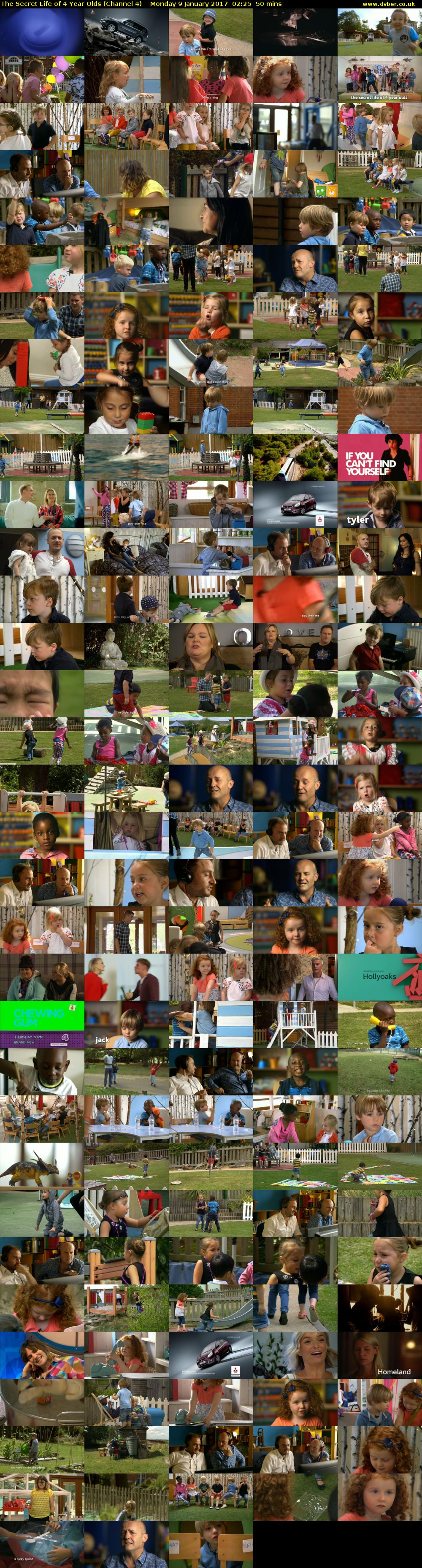 The Secret Life of 4 Year Olds (Channel 4) Monday 9 January 2017 02:25 - 03:15