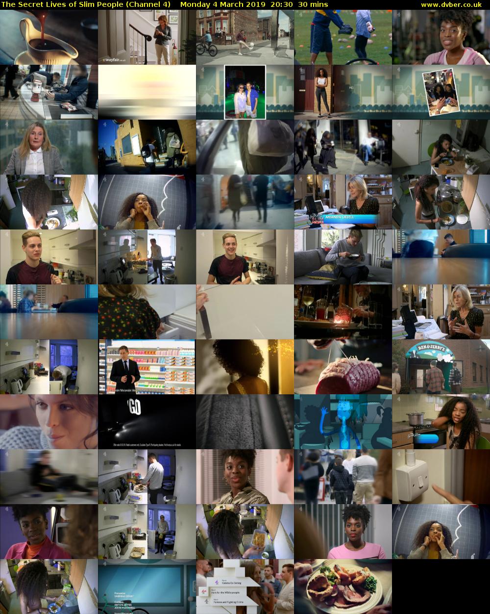 The Secret Lives of Slim People (Channel 4) Monday 4 March 2019 20:30 - 21:00