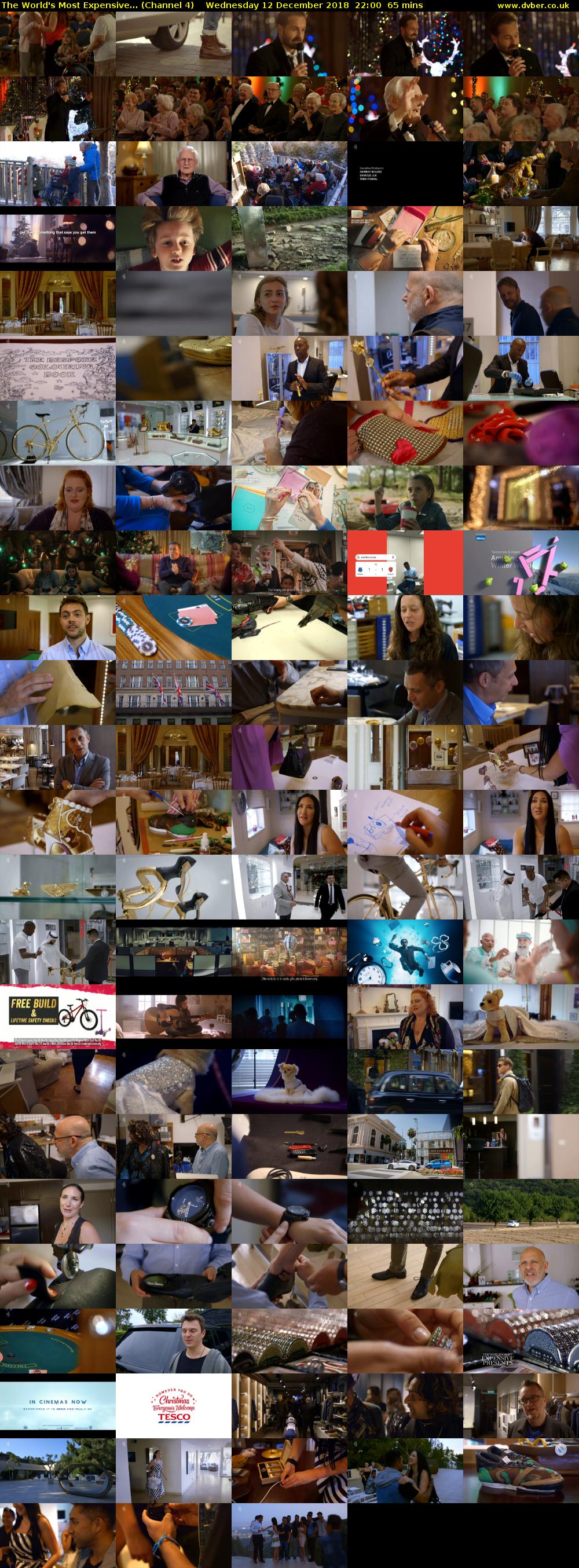 The World's Most Expensive... (Channel 4) Wednesday 12 December 2018 22:00 - 23:05