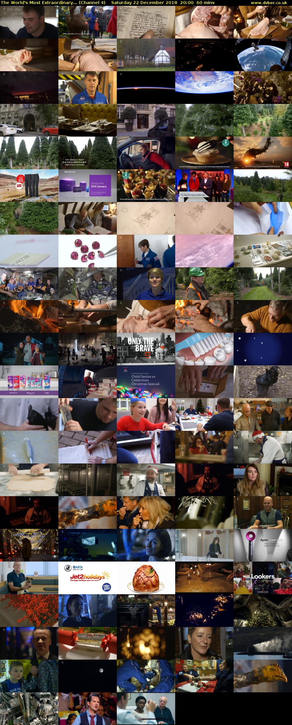 The World's Most Extraordinary... (Channel 4) Saturday 22 December 2018 20:00 - 21:00