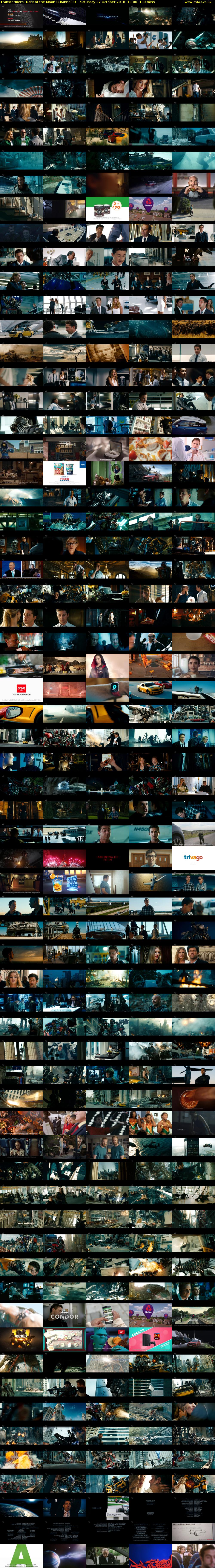 Transformers: Dark of the Moon (Channel 4) Saturday 27 October 2018 19:00 - 22:00