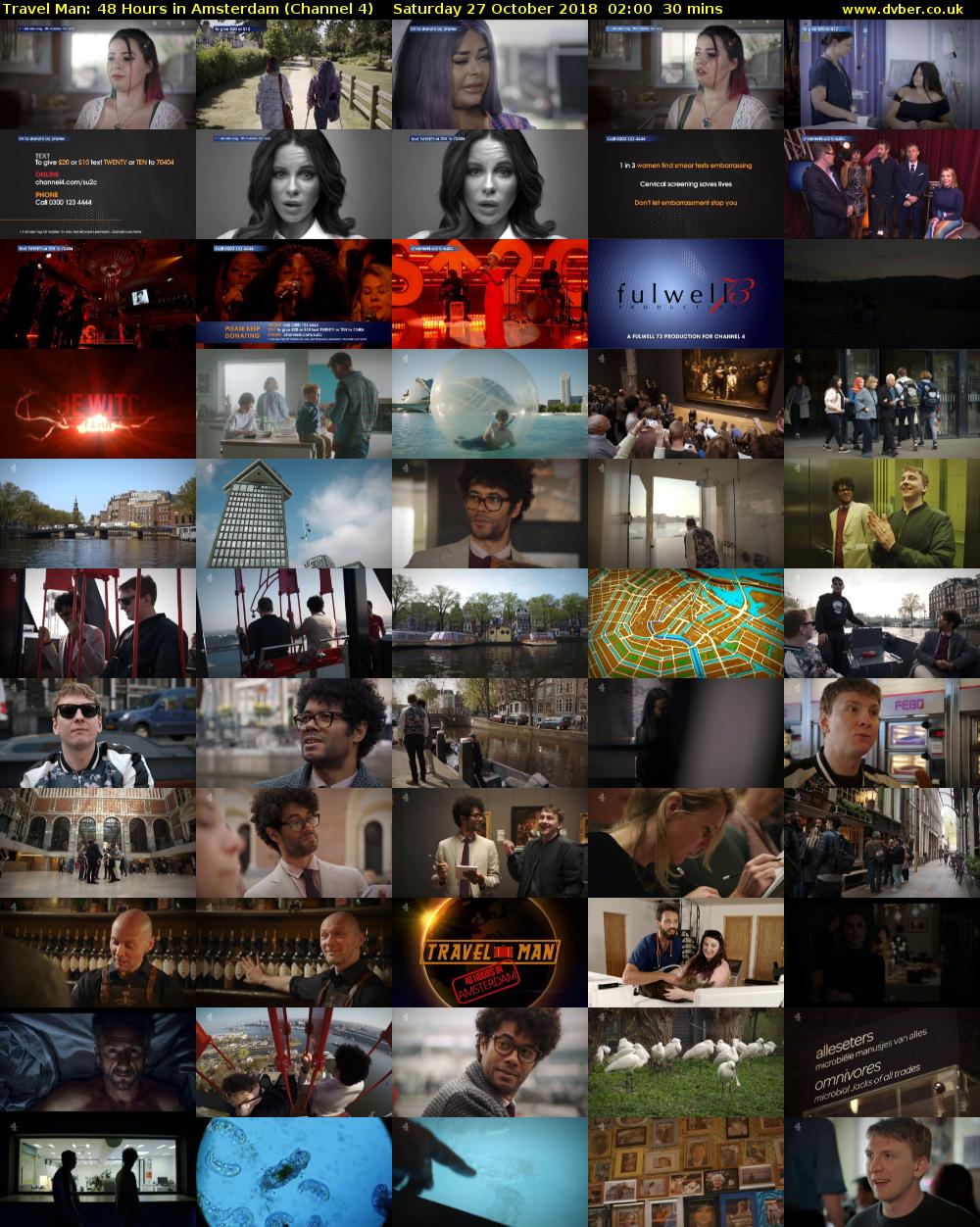 Travel Man: 48 Hours in Amsterdam (Channel 4) Saturday 27 October 2018 02:00 - 02:30