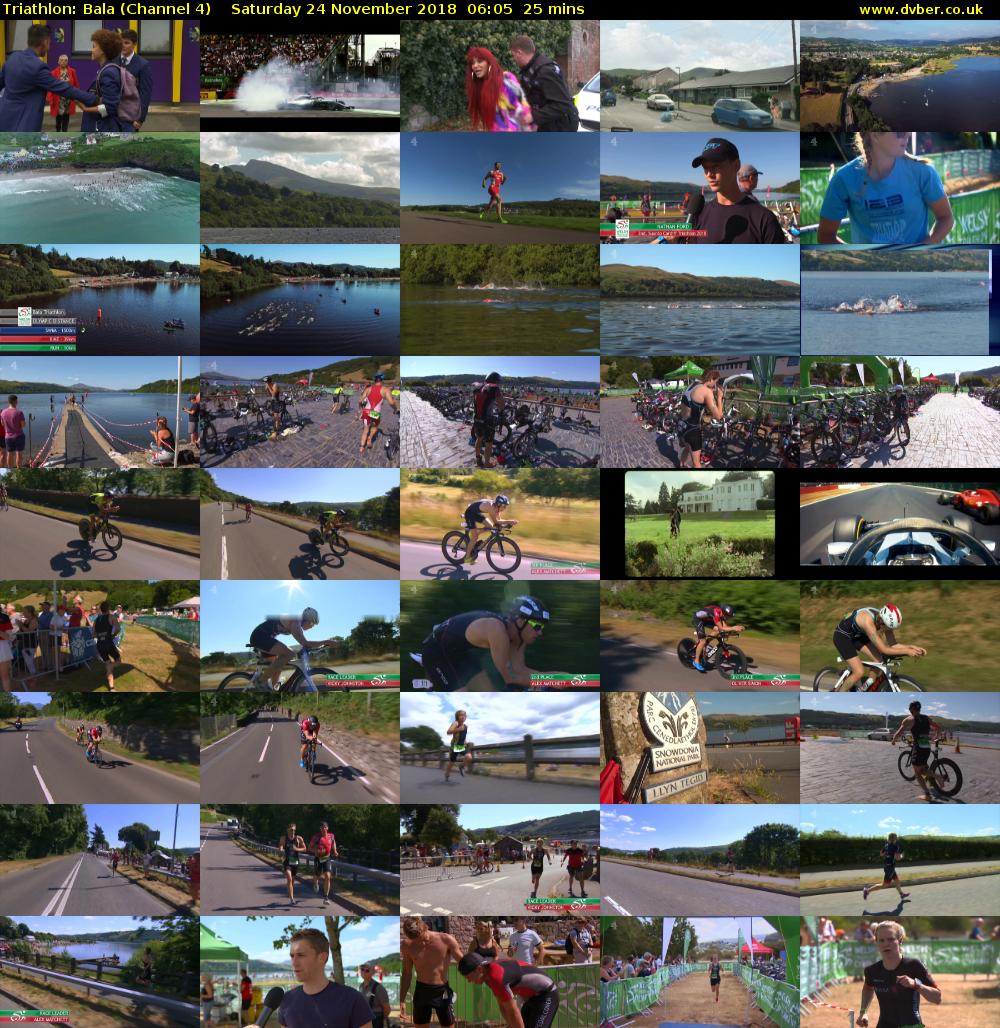 Triathlon: Bala (Channel 4) Saturday 24 November 2018 06:05 - 06:30
