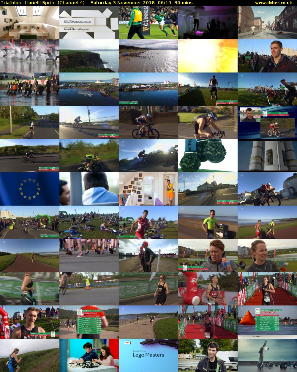 Triathlon: Llanelli Sprint (Channel 4) Saturday 3 November 2018 06:15 - 06:45