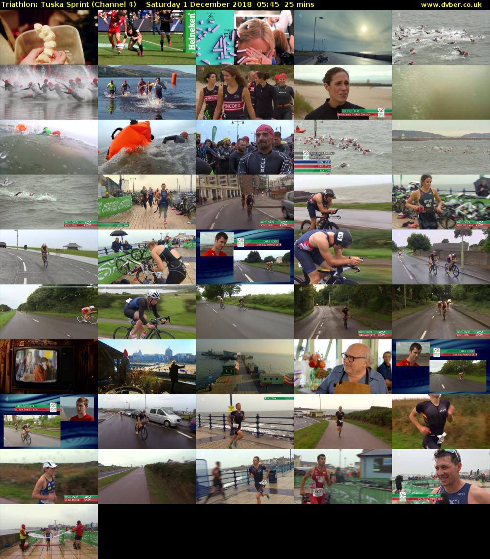 Triathlon: Tuska Sprint (Channel 4) Saturday 1 December 2018 05:45 - 06:10