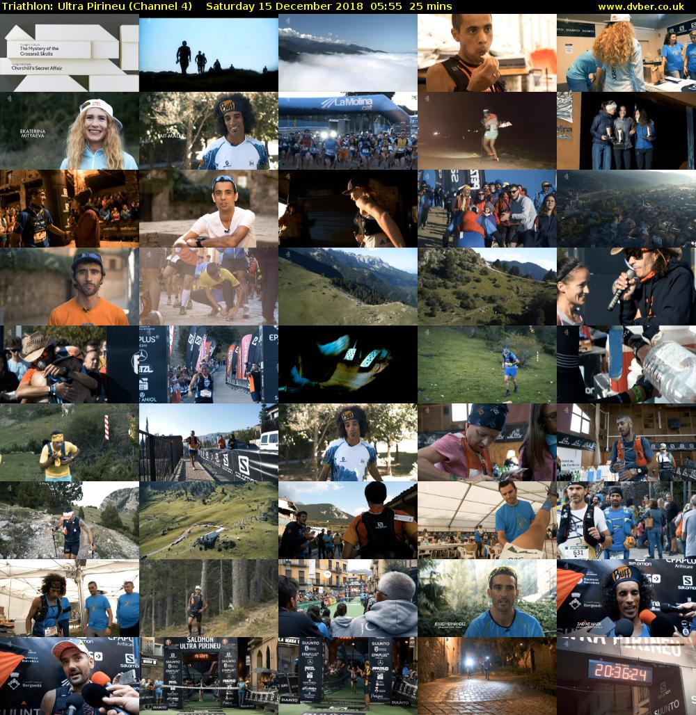 Triathlon: Ultra Pirineu (Channel 4) Saturday 15 December 2018 05:55 - 06:20